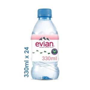Evian Water 330ml x 24 Bottles | Mineral Water | Still Water | Crisp Taste | Carbon Neutral | Recycled plastic