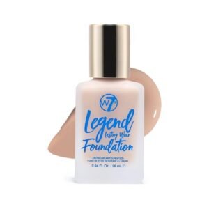 W7 Legend Foundation - Creamy Liquid Foundation for Poreless, Semi-Matte Medium Coverage - 28ml (Natural Beige)