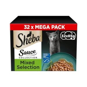 SHEBA Sauce Lover Cat Food Trays Mixed Collection 32 x 85 g
