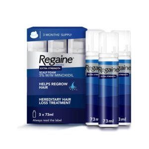 Regaine For Men Hair Regrowth Foam 3 x 73ml (Packing May Vary)